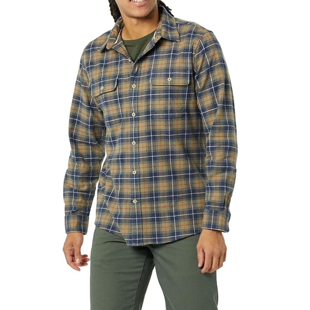 Goodthreads Men's Standard-Fit Long-Sleeve Stretch Flannel Shirt